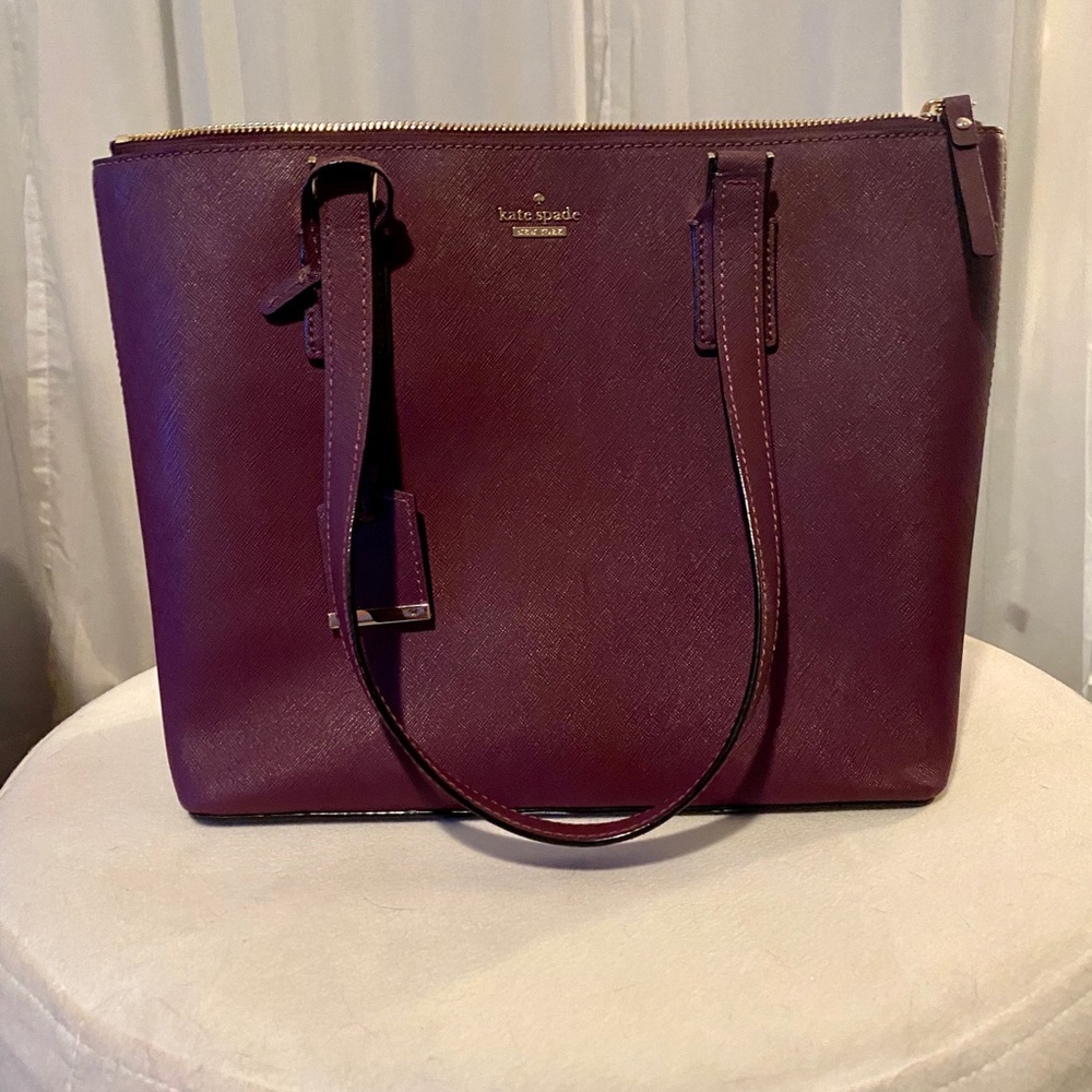 Kate Spade maroon tote bag